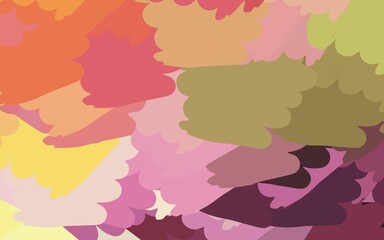 Light Pink, Yellow vector texture with abstract forms.