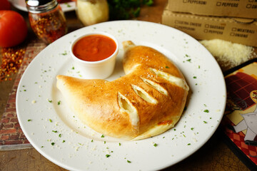 Calzone and marinara