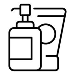 Hair conditioner icon outline vector. Shampoo treatment. Wash loss
