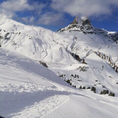 Schnee Berge Skigebiet