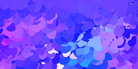 Fototapeta na wymiar Light purple vector backdrop with chaotic shapes.