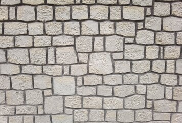wall of rocks in greek traditional way of metsovo city