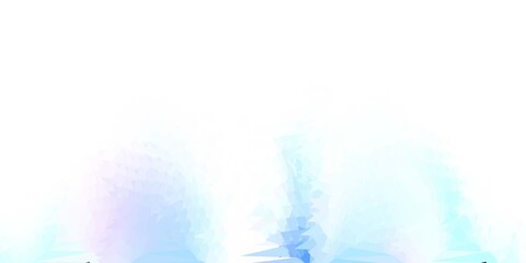 Light pink, blue vector gradient polygon texture.