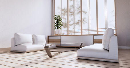 Sofa furniture and mockup modern room design minimal.3D rendering