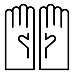 Hair colouring gloves icon outline vector. Dye woman. Fashion brush