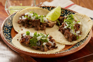Tacos de sirloin comida mexicana