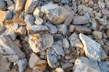 stones, pebble stones background texture, The broken stone background.