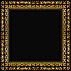 gold frame on black background