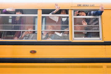 Children on school bus