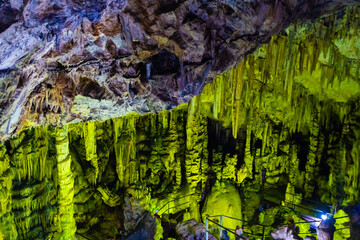 Ancient Minoan sacred Psychro cave where god Zeus was born. crete, Greece