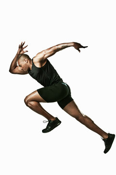 Athlete sprinting