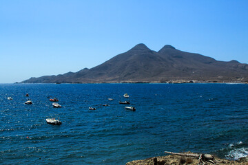 Beautiful view in Isleta del Moro, Cabo de Gata, Almeria