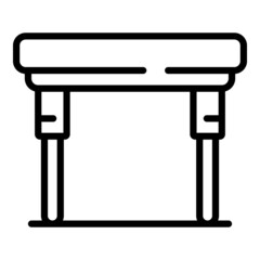 Iron table icon outline vector. Foldable table. Compact picnic