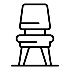 Small chair icon outline vector. Garden chair. Cafe furniture