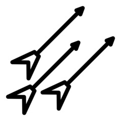 Competition arrow icon outline vector. Target dart. Bullseye dart