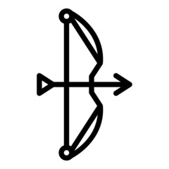 Sport bow icon outline vector. Archery arrow. Archer weapon
