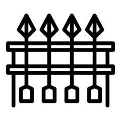 Archery game arrows icon outline vector. Dart target. Bullseye goal