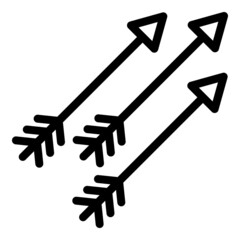 Shooting arrow icon outline vector. Archery bow. Archer target