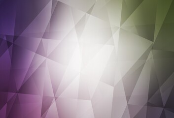 Light Pink, Green vector low poly background.
