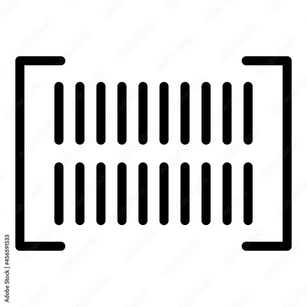 Poster scan qr code icon outline vector. smartphone cell. scanner application