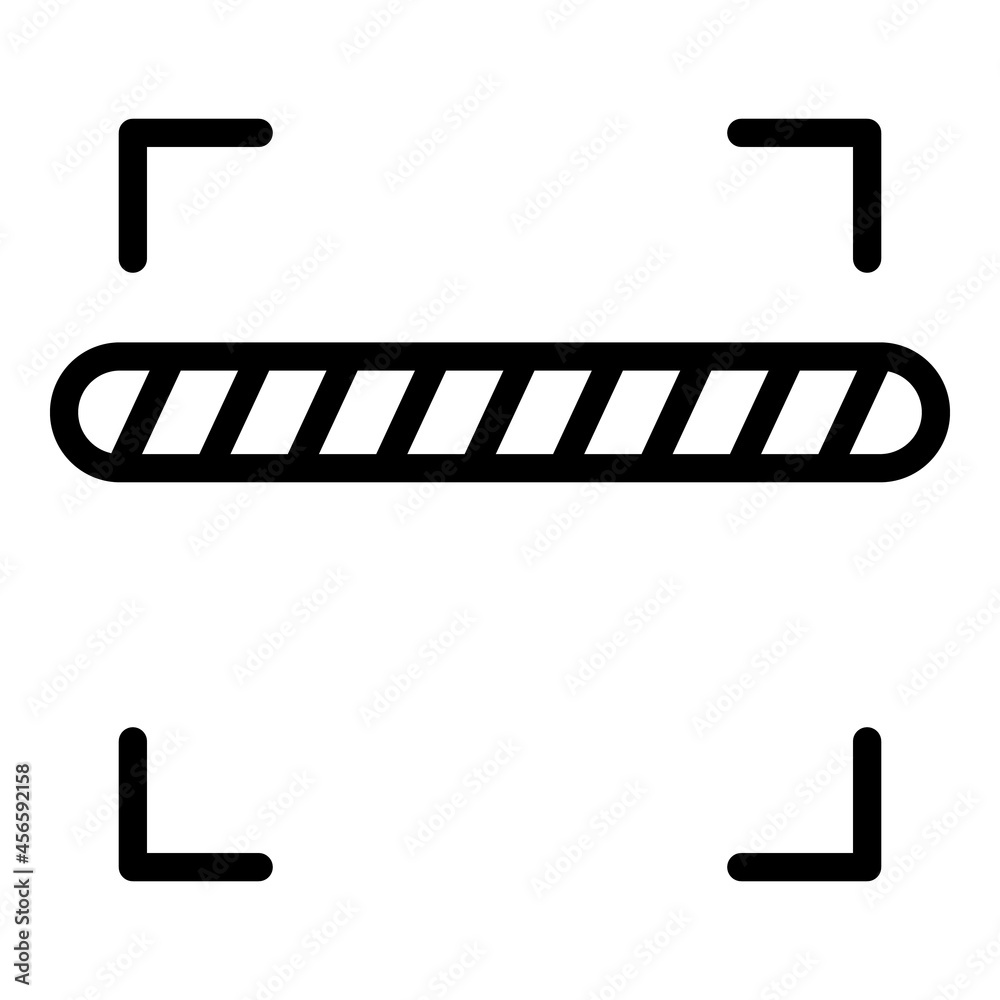 Poster reading barcode icon outline vector. qr scanner. code scan