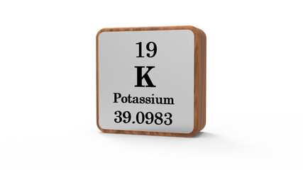 3d Potassium Element Sign. Stock İmage.	