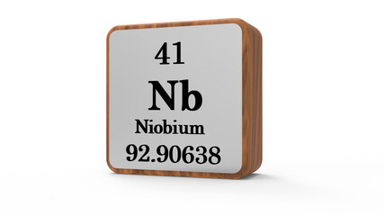 3d Niobium Element Sign. Stock image.	
