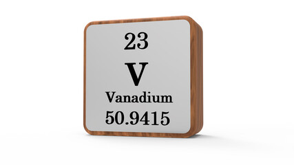 3d Vanadium Element Sign. Stock İmage.