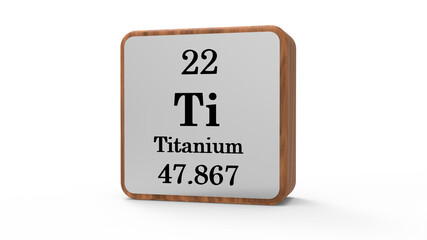 3d Titanium Element Sign. Stock İmage.	