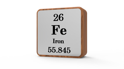3d Iron Element Sign. Stock image.