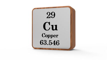 3d Copper Element Sign. Stock image.
