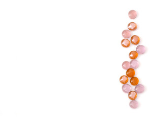 Glass transparent balls isolated on a white background