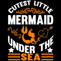 Obraz premium cutest little mermaid under the sea