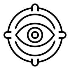 Privacy eye icon outline vector. Identity protect. Secure technology