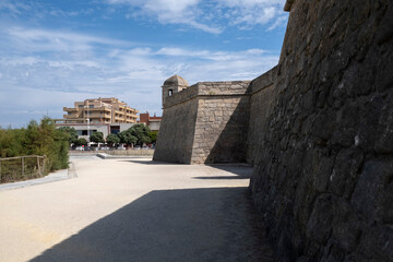 Fototapeta na wymiar Fortress on Vila do Conde North Jetty, Atlantic, Portugal.