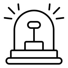 Safety alarm icon outline vector. Privacy siren. Lock alert
