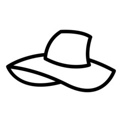 Holiday hat icon outline vector. Beach cap. Summer sun