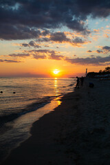 sunset over the sea