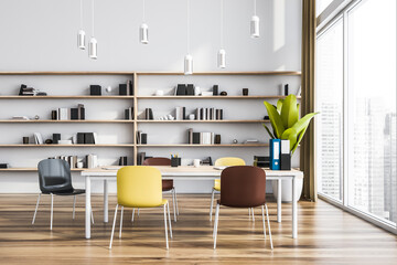 Modern home and office interior with bright details