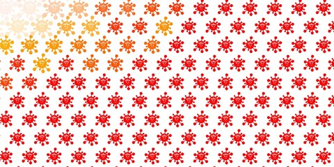 Light Red, Yellow vector template with flu signs.