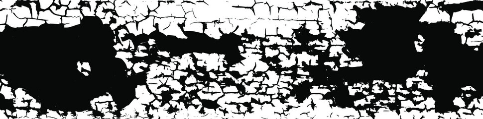 Grunge vector texture. Abstract cracked background. Aged and weathered broken surface. Dirty and damaged. Detailed rough backdrop. Vector graphic illustration.