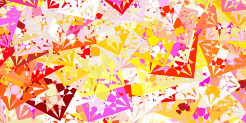 Light Multicolor vector backdrop with triangles, lines.