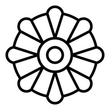 Fidget stress spin icon outline vector. Hand spinner. Toy rotation