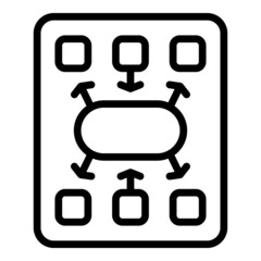 Work concentration icon outline vector. Workplace time. Job control