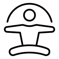 Mind balance icon outline vector. Body health. Yoga calm