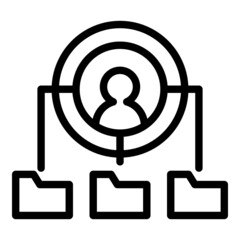 Web course student icon outline vector. Online school. Video seminar