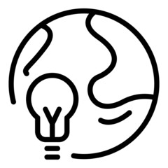 Global course icon outline vector. Online education. Student webinar