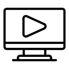 Knowledge online course icon outline vector. Distance training. Digital education