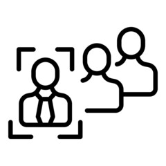 Customer target icon outline vector. Client focus. Market research