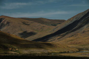 The road from Kosh-Agach to Belyashi village in the Altai Republic